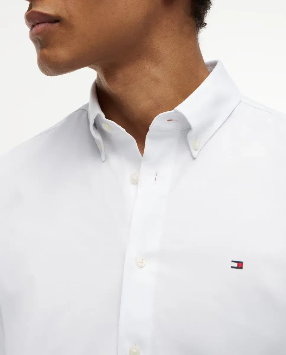 Мужская рубашка Performance Oxford с длинным рукавом Tommy Hilfiger, Blanco — фото 3