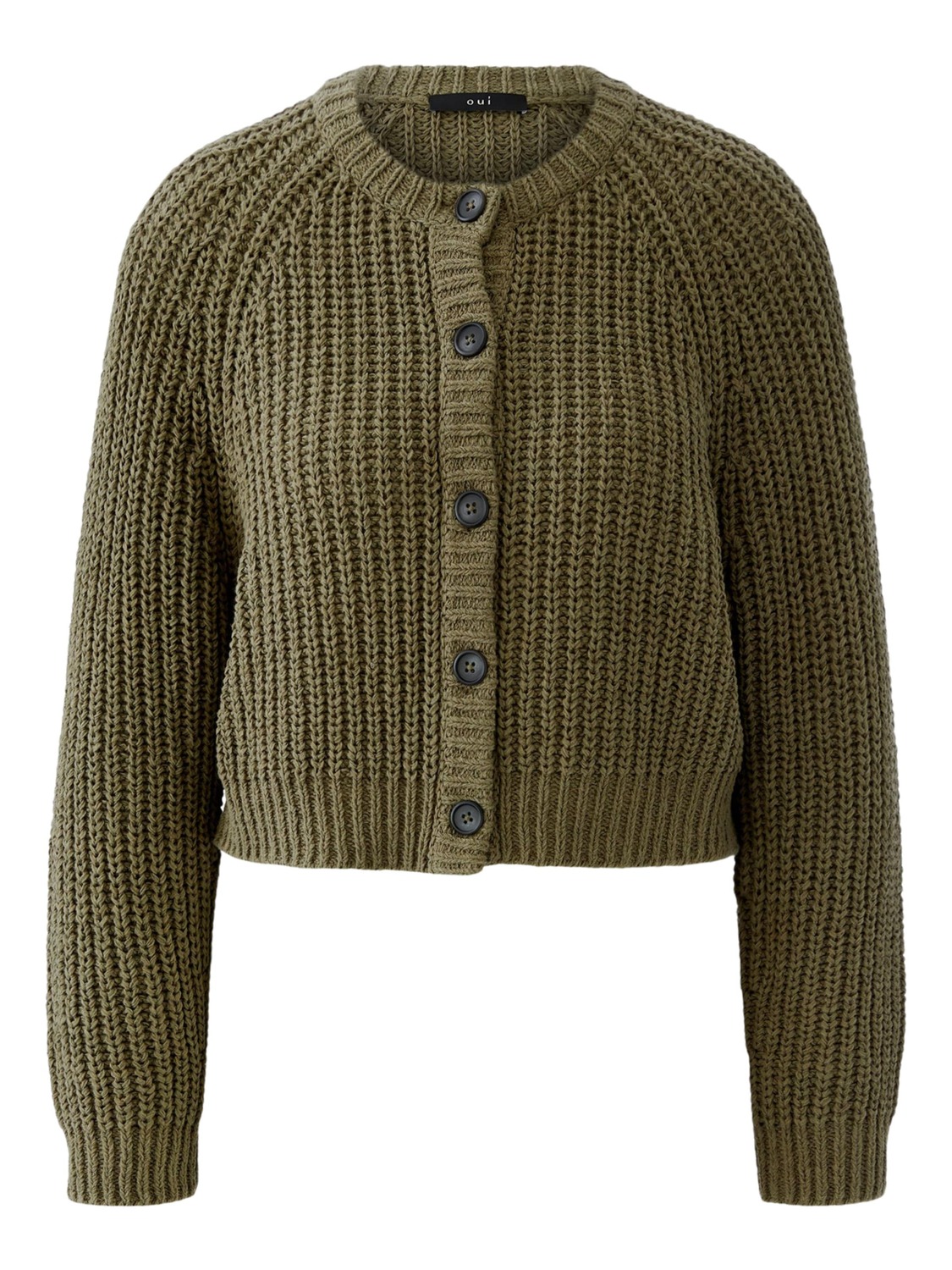 

OUI Кардиган вязаный в оливковом цвете