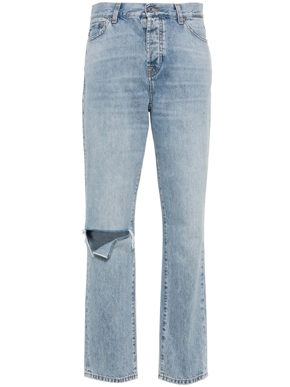 

Прямые джинсы из коллаборации с Chiara Biasi 7 For All Mankind, синий