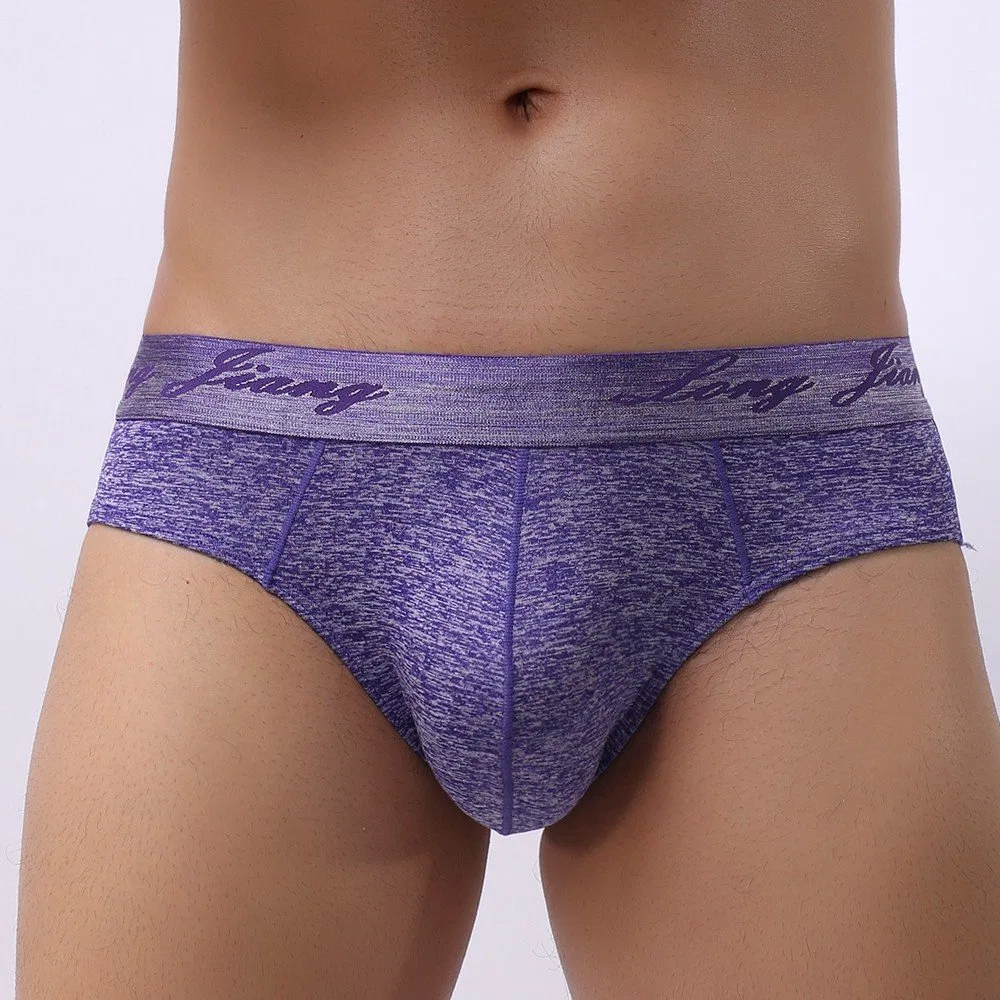 Мужские трусы-слипы с 3D-карманом, классические, Purple — фото 2