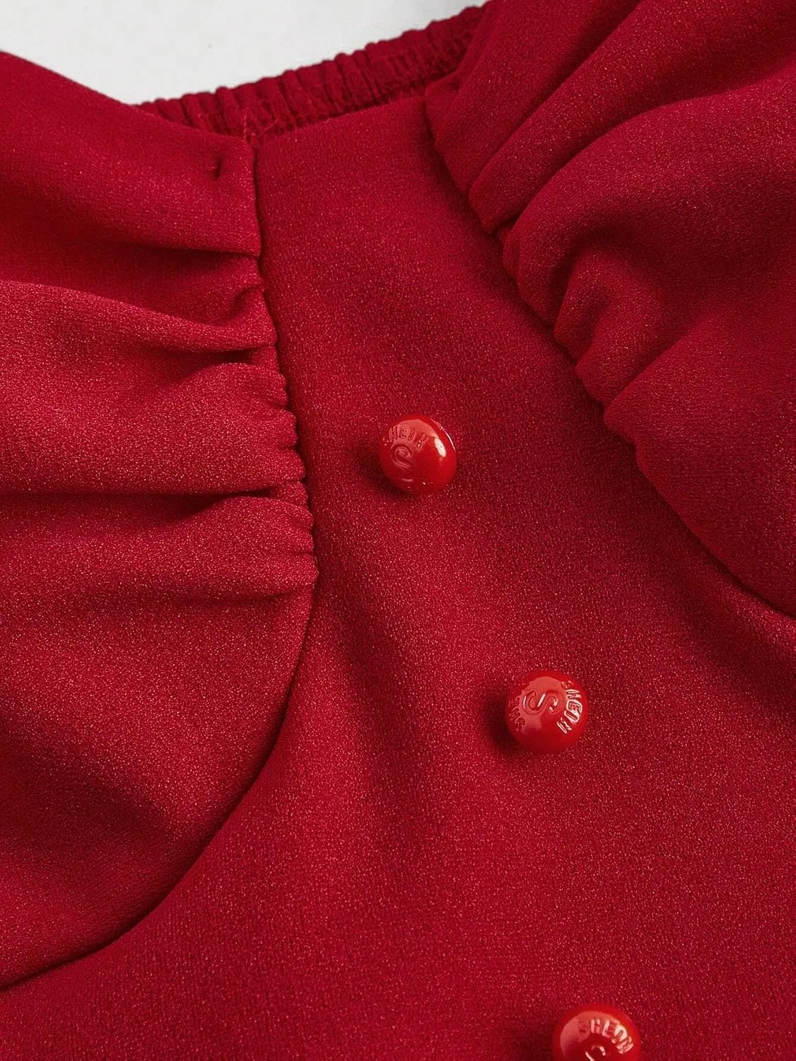 Женское коктейльное платье с драпировкой и асимметричным вырезом, Red — фото 3