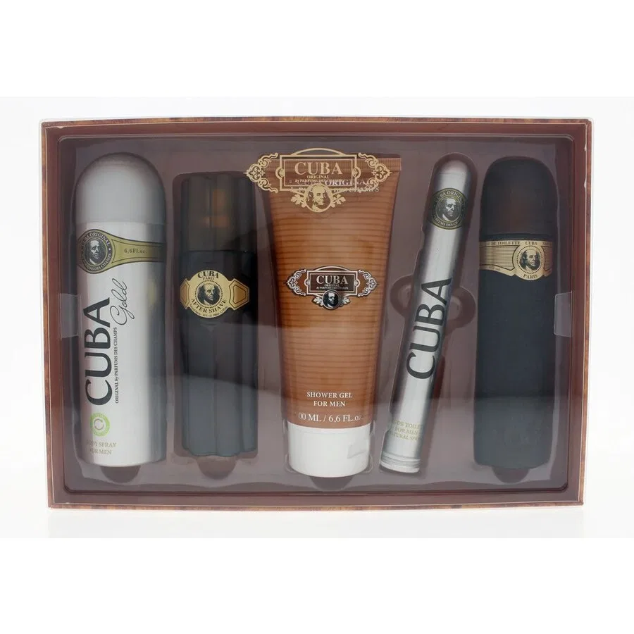 Набор парфюмерный Cuba Original Cuba Gold Must Have, 100 мл Eau De Toilette, 35 мл Eau De Toilette, 200 мл Deodorant Spray, 200 мл Shower Gel, 100 мл After Shave