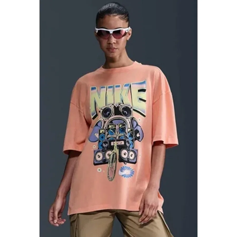 Футболка женская с графическим принтом Nike Sportswear Oversize Ss, Оранжевый
