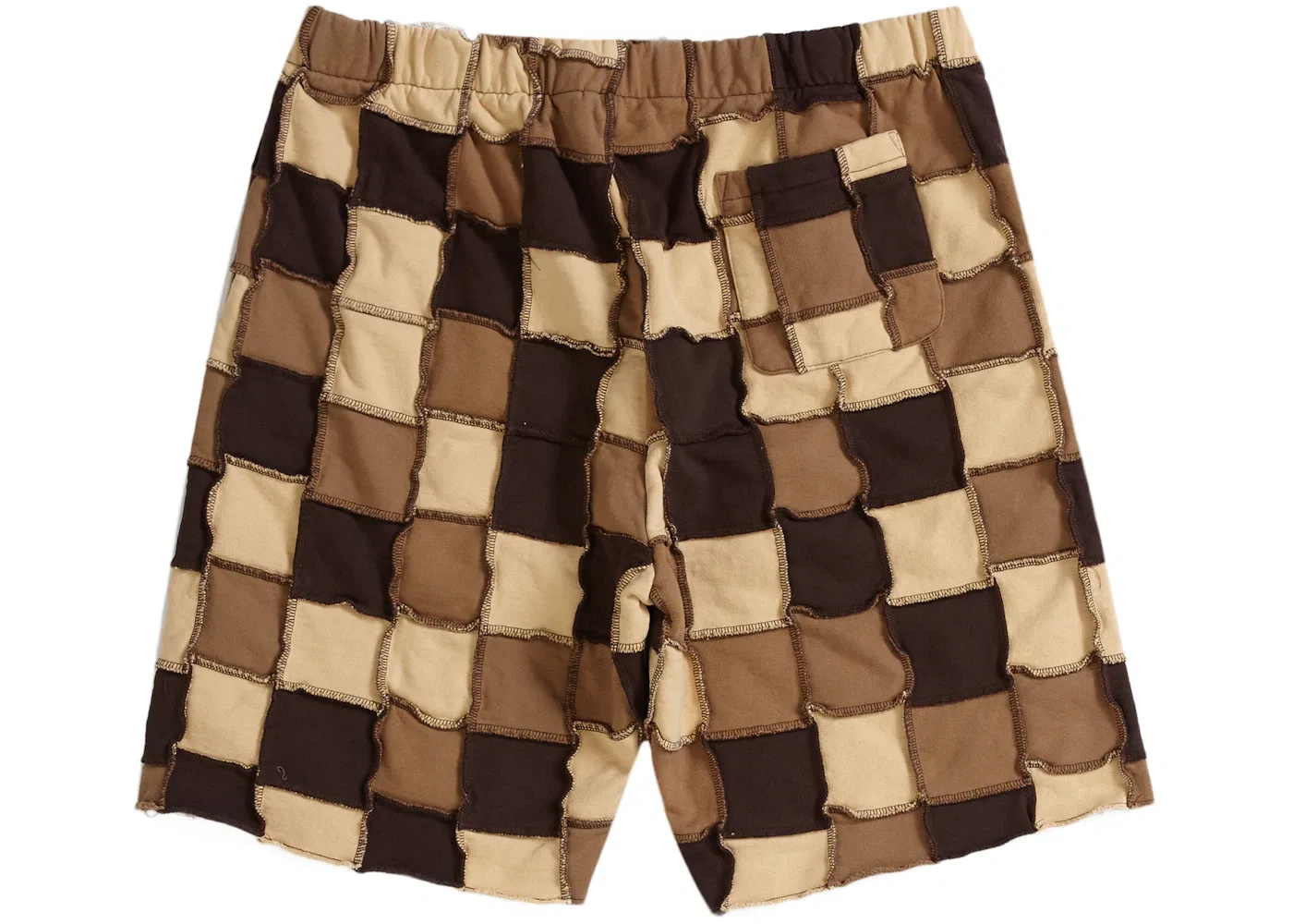 Мужские шорты с принтом Supreme Reverse Patchwork, Brown — фото 2