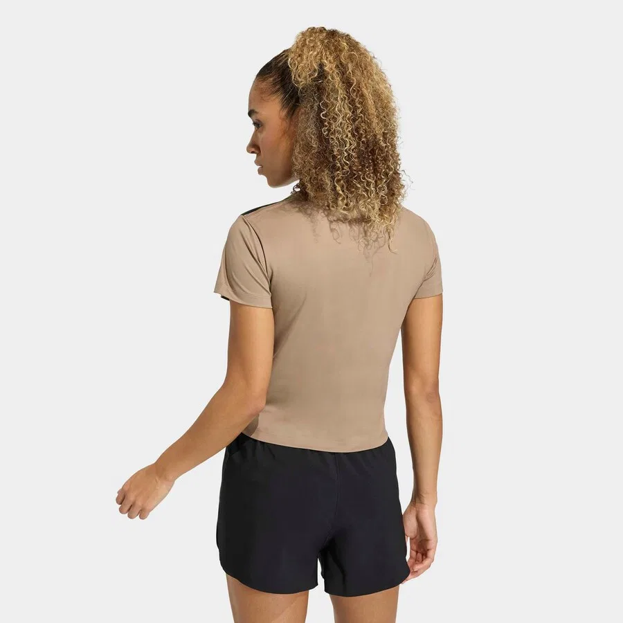 Спортивная футболка ADIDAS PERFORMANCE Performance Shirt 'HYG' бежевого цвета — фото 4