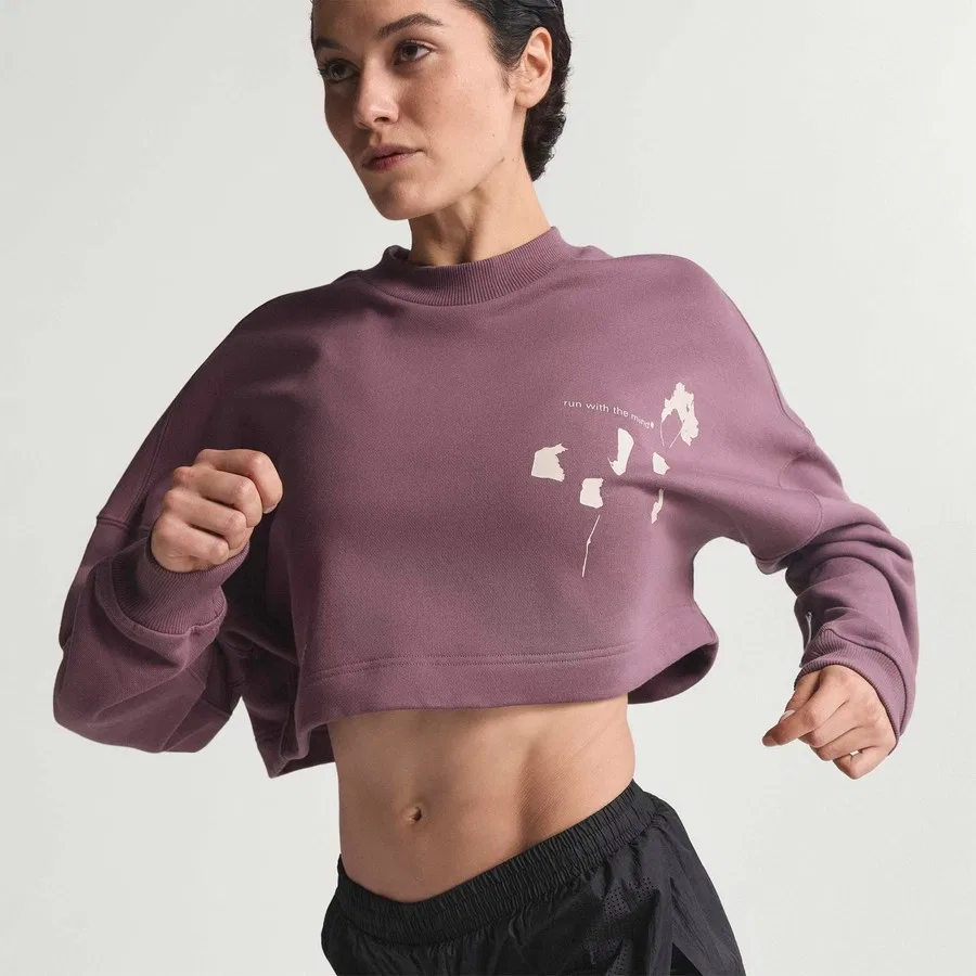 Женский свитшот для бега Adi365 Hk Running Crew adidas, Фиолетовый — фото 2