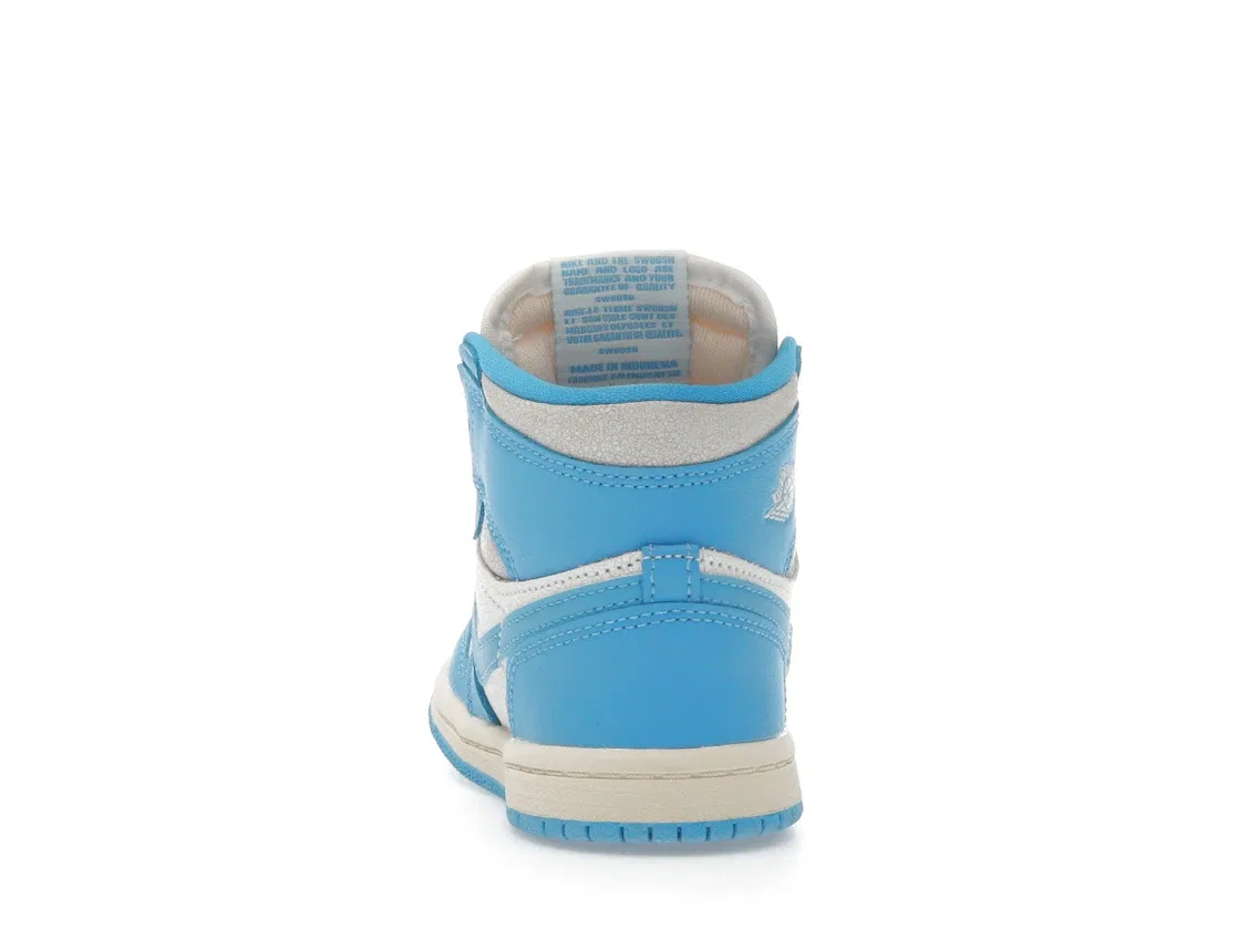 Детские кроссовки Lifestyle с ретро-дизайном Jordan 1 Retro High OG Jordan, Dark Powder Blue/Dark Powder Blue-Sail — фото 4
