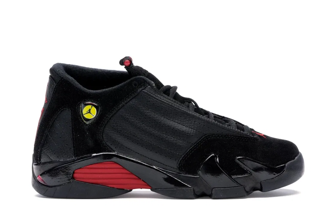 Детские кроссовки Lifestyle с кожаным верхом Jordan 14 Retro Jordan, Black/Varsity Red-Black