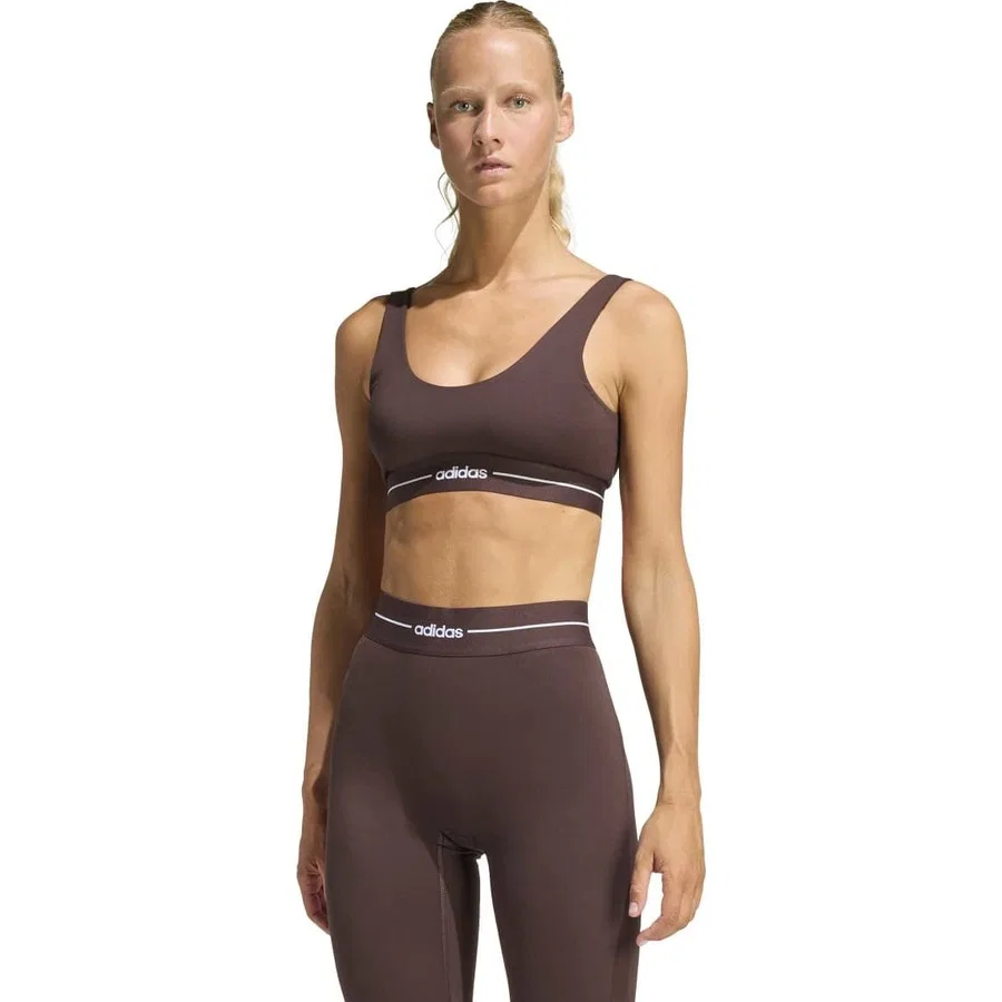 Спортивный бюстгальтер с легкой поддержкой Q1 Hyperglam Light Support adidas, Коричневый