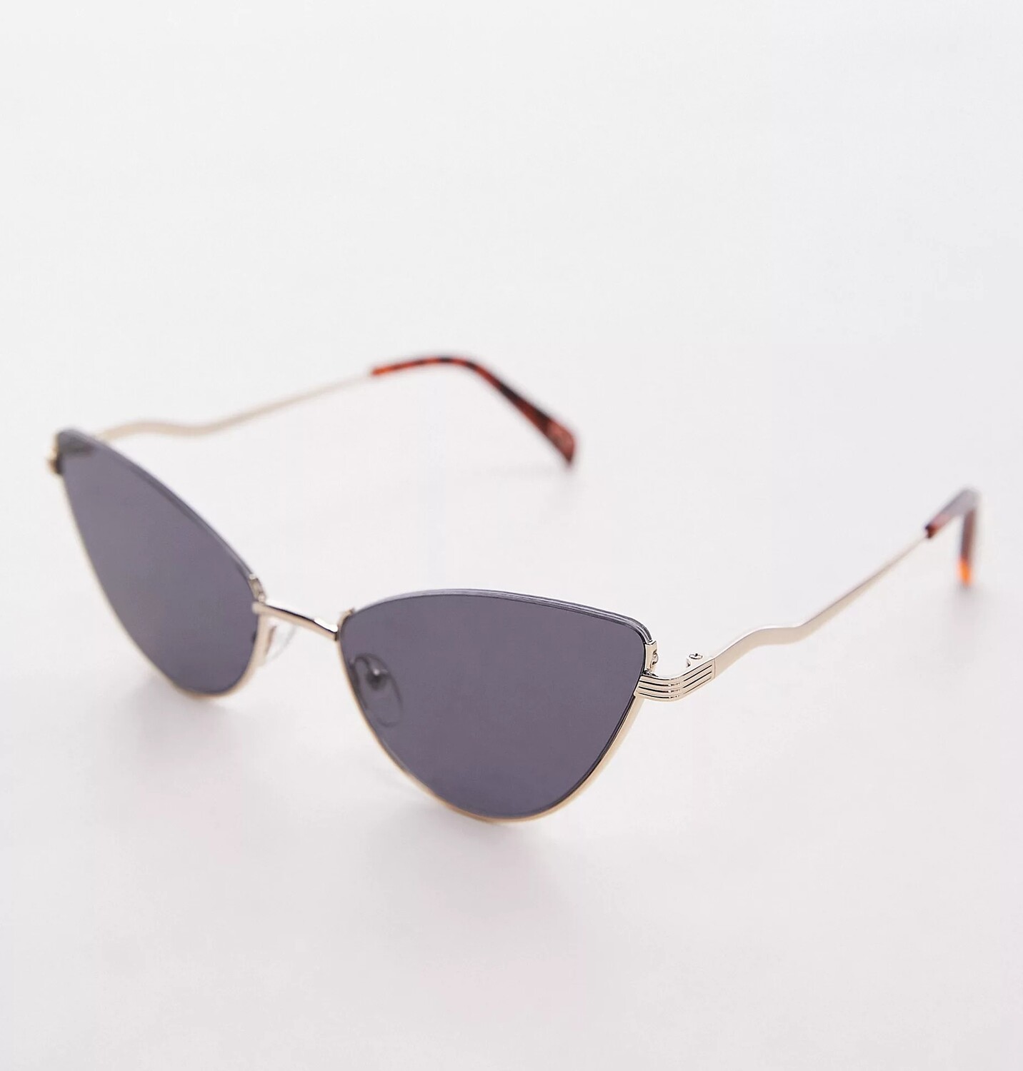 Солнцезащитные очки Topshop Hibiscus Rimless Cat Eye, золотой