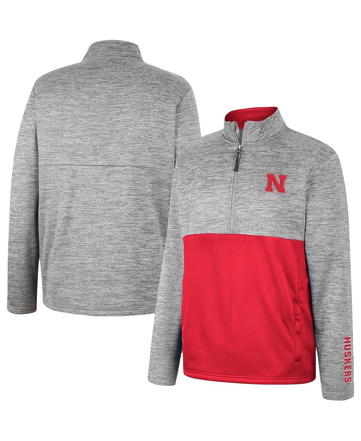 

Мужская серая куртка nebraska huskers john half-zip Colosseum, серый