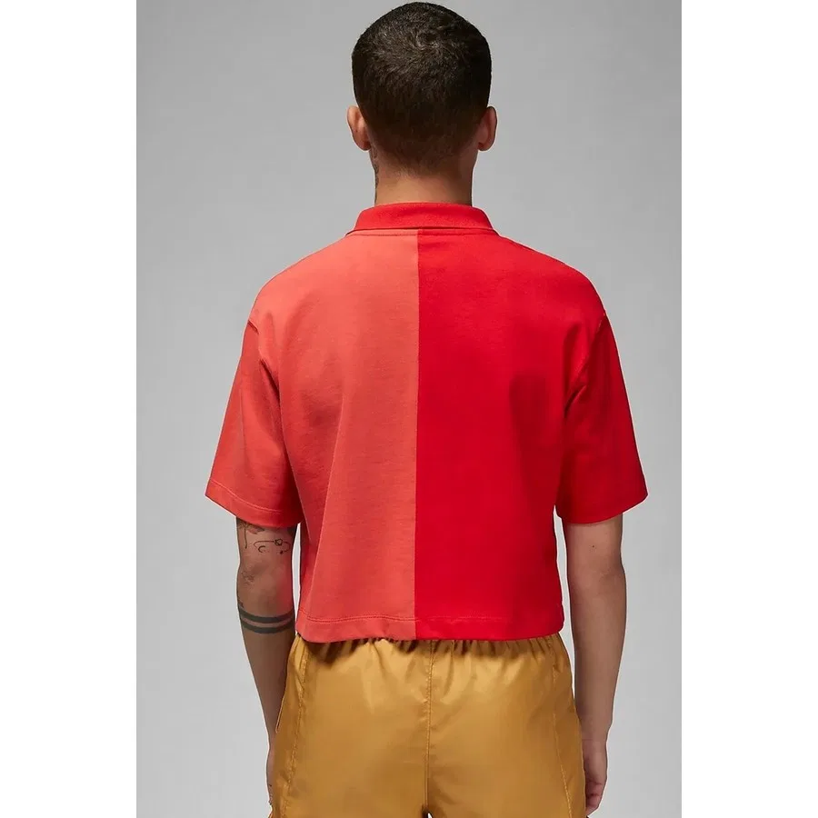 Футболка с коротким рукавом и полузамком Jordan Flight Loose Fit Nike, Красный — фото 2