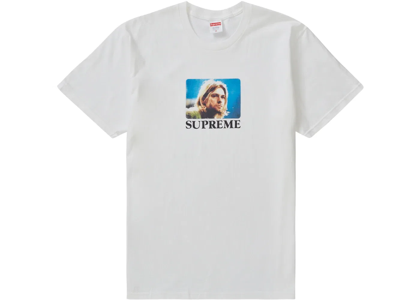 Мужская футболка с принтом Kurt Cobain Tee Supreme, White