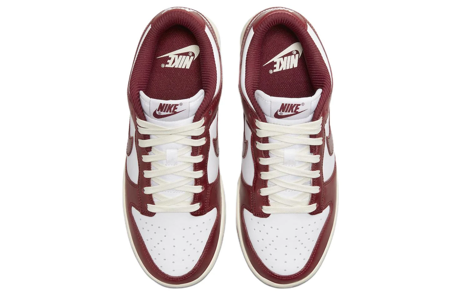 Кроссовки Nike Dunk Low Premium, белый/темно-красный — фото 4