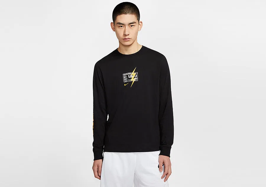 Мужская футболка с принтом Nike Dri-FIT LeBron LB-J, Schwarz