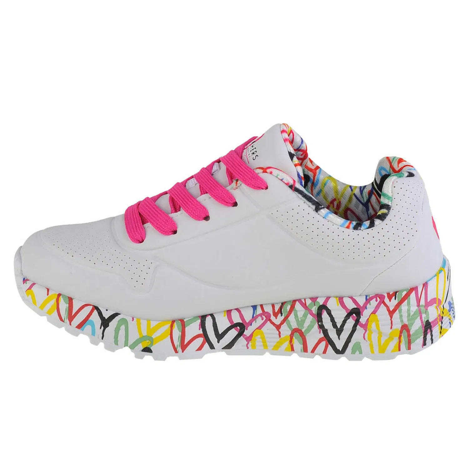 Детские кроссовки для девочек с технологией Air-Cooled Memory Foam Uno Lite Skechers, Weiss Rosa — фото 2