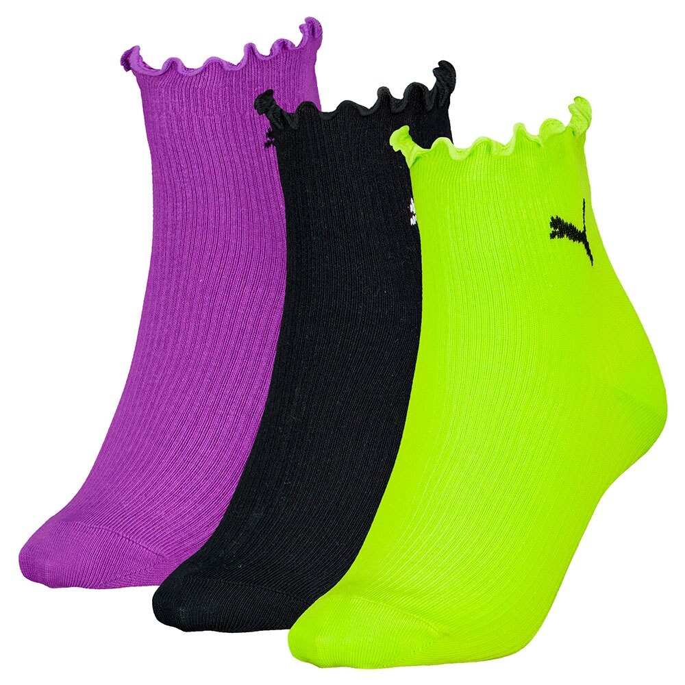 

Носки Puma Ruffle 3 Units Quarter short 3 шт, разноцветный