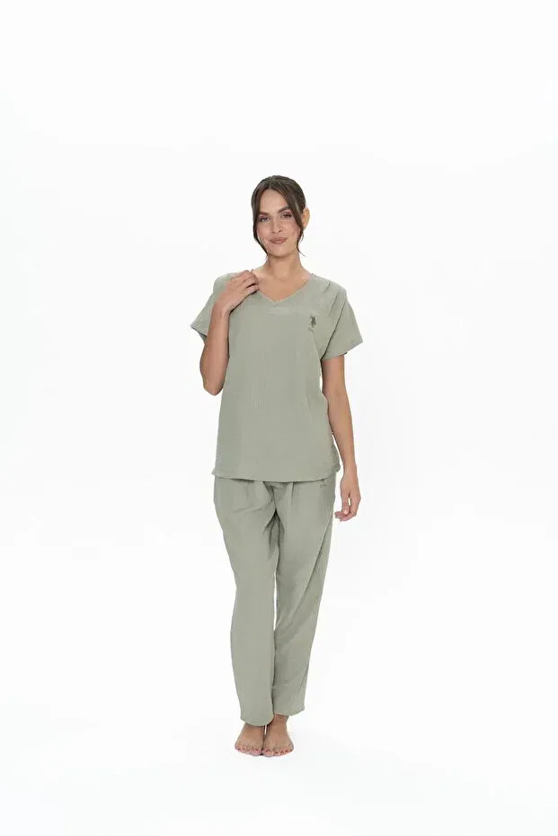 Женская пижама с коротким рукавом U.S. Polo Assn., Khaki