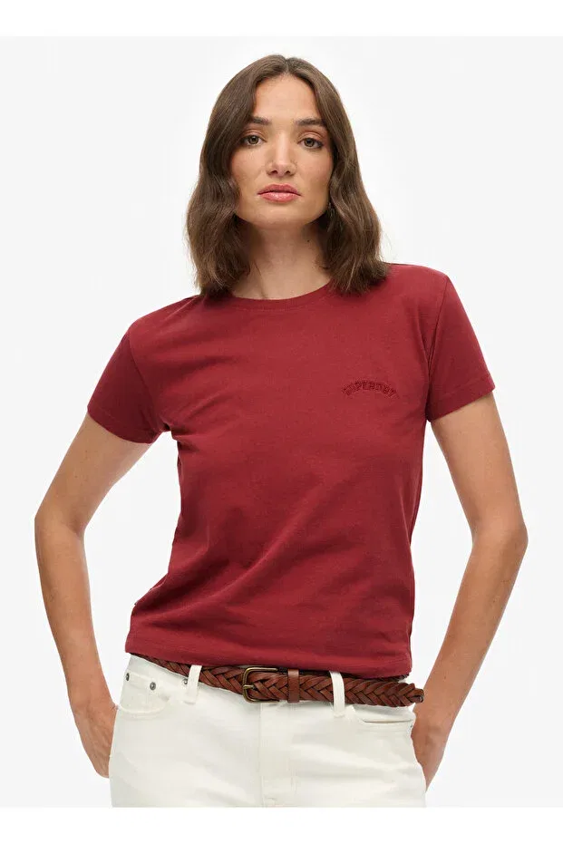 Женская футболка с принтом Superdry, Burgundy