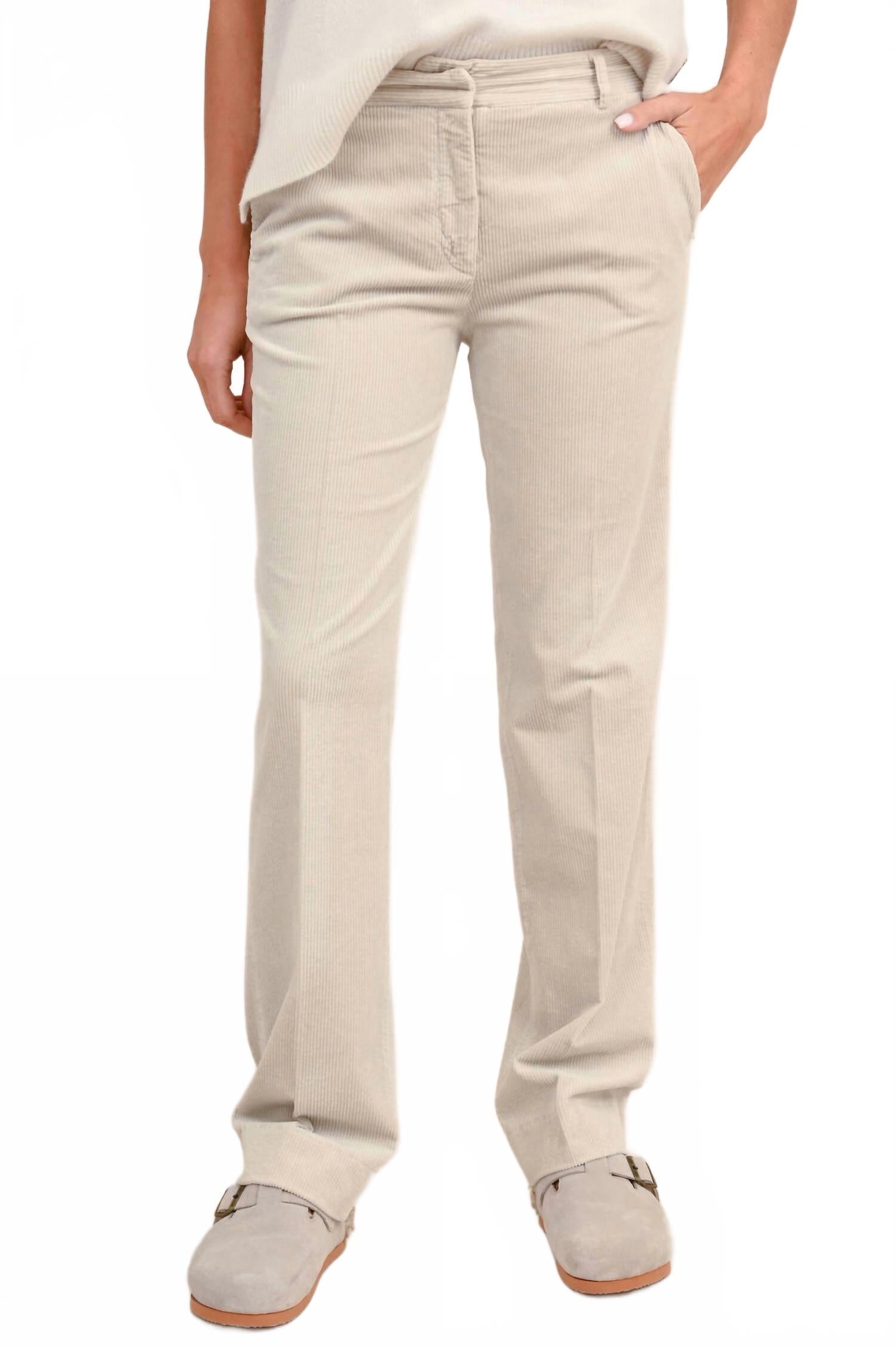 

Тимберлендские вельветовые брюки кремового цвета Antonelli Firenze