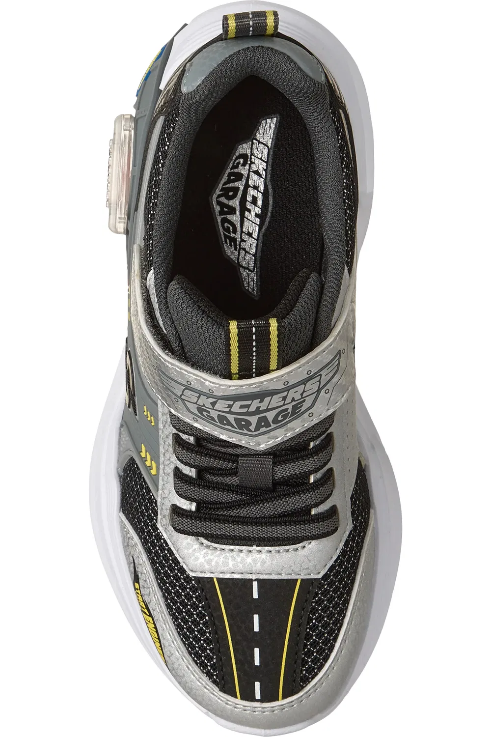 Детские кроссовки спортивные с машинками Garage SKECHERS, Slbk-Silve — фото 4