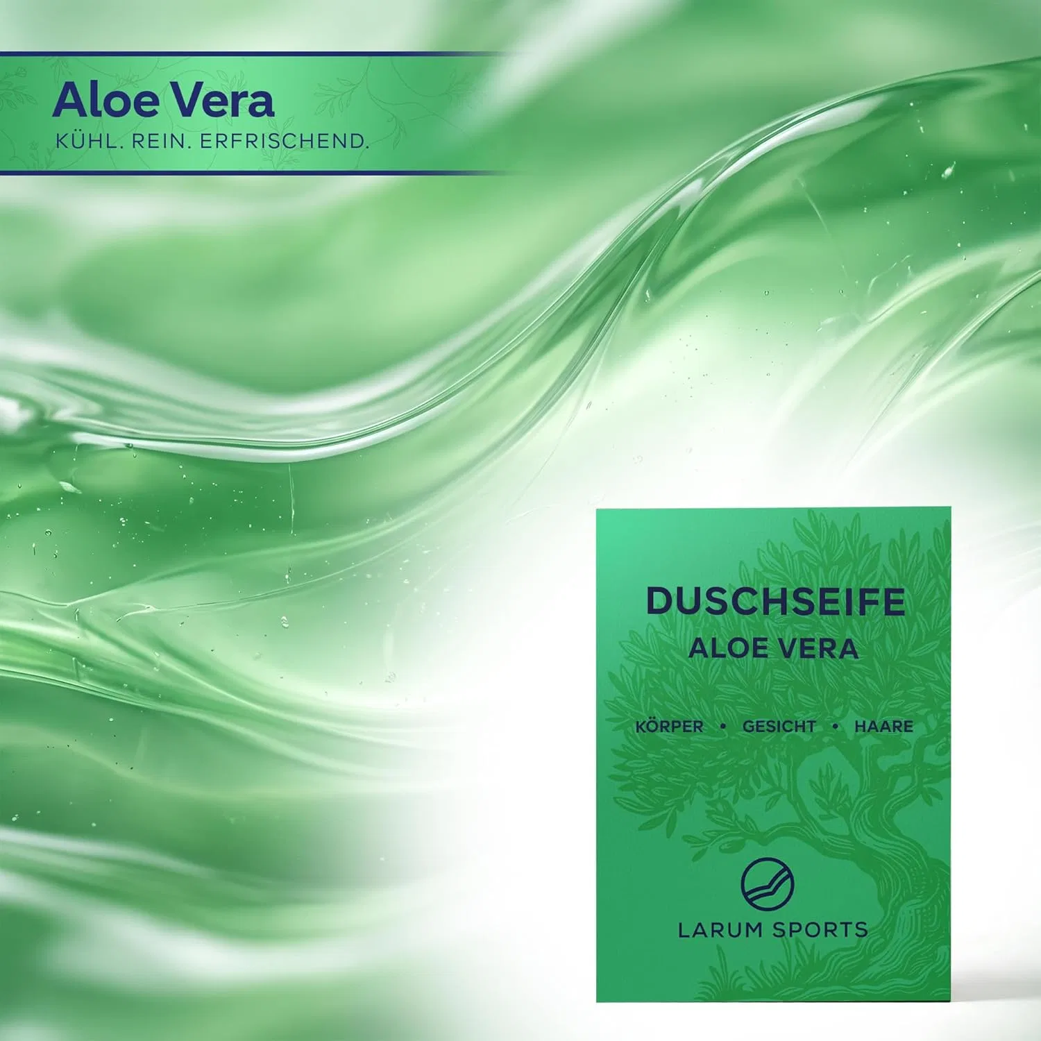 Твердое мыло для душа Aloe Vera, larum sports, 85 г — фото 3