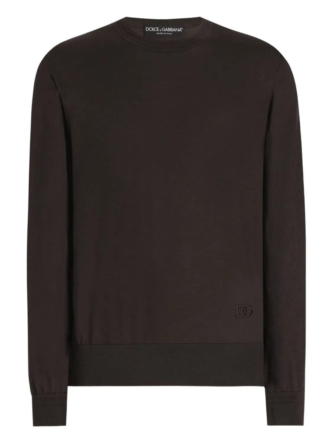 Футболка из шелка, коричневая Dolce & Gabbana, коричневый
