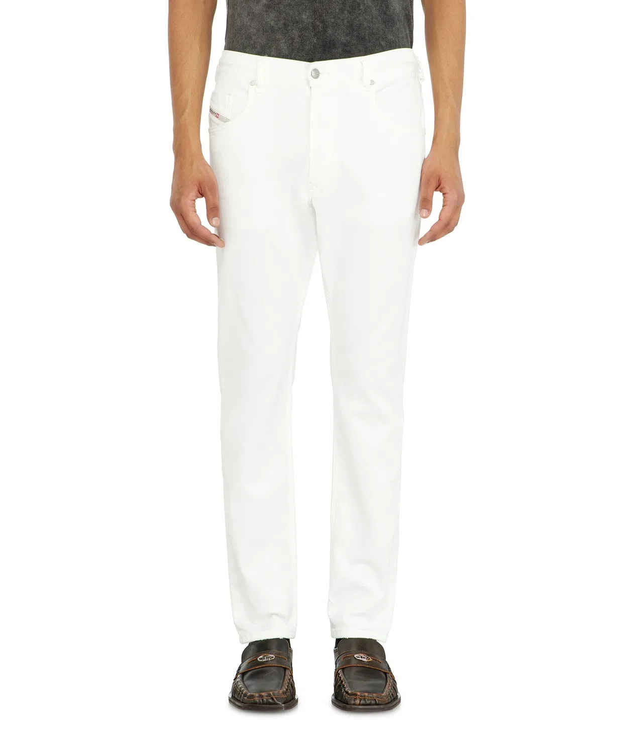 Мужские джинсы-джоггеры с зауженным кроем 2032 D-KROOLEY-BW JOGG DIESEL, White