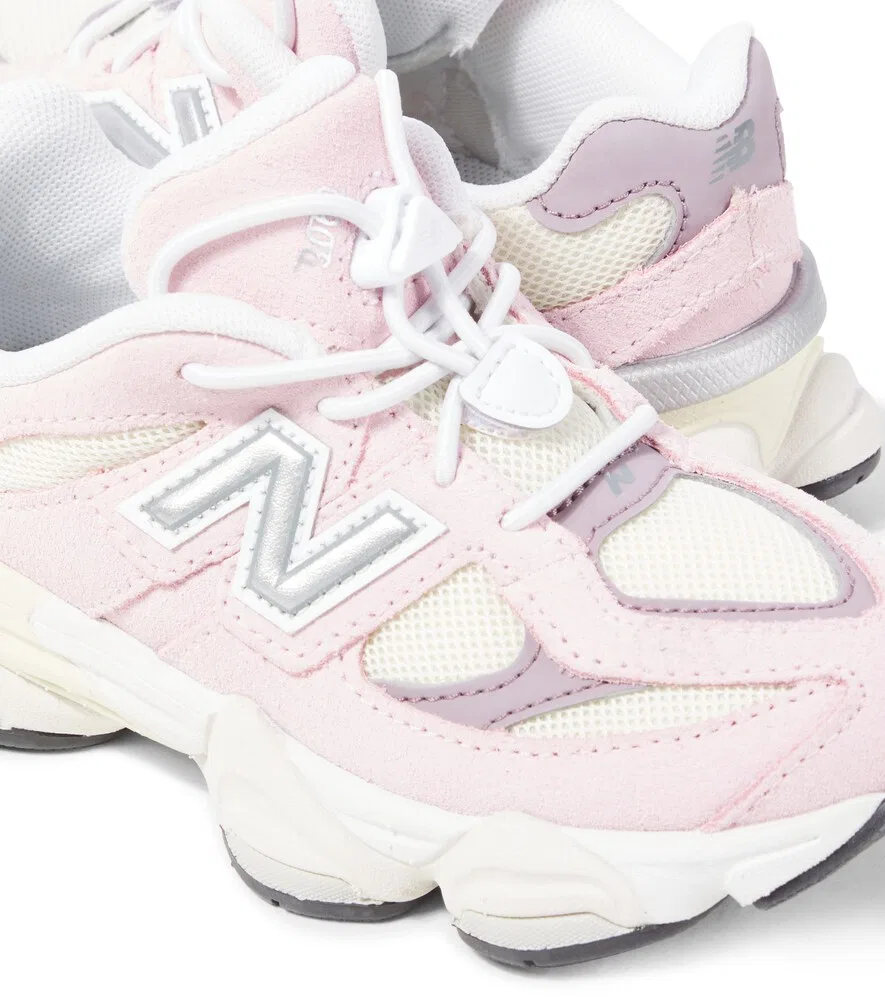 Кроссовки 9060 с замшевой отделкой New Balance Kids, розовый — фото 4