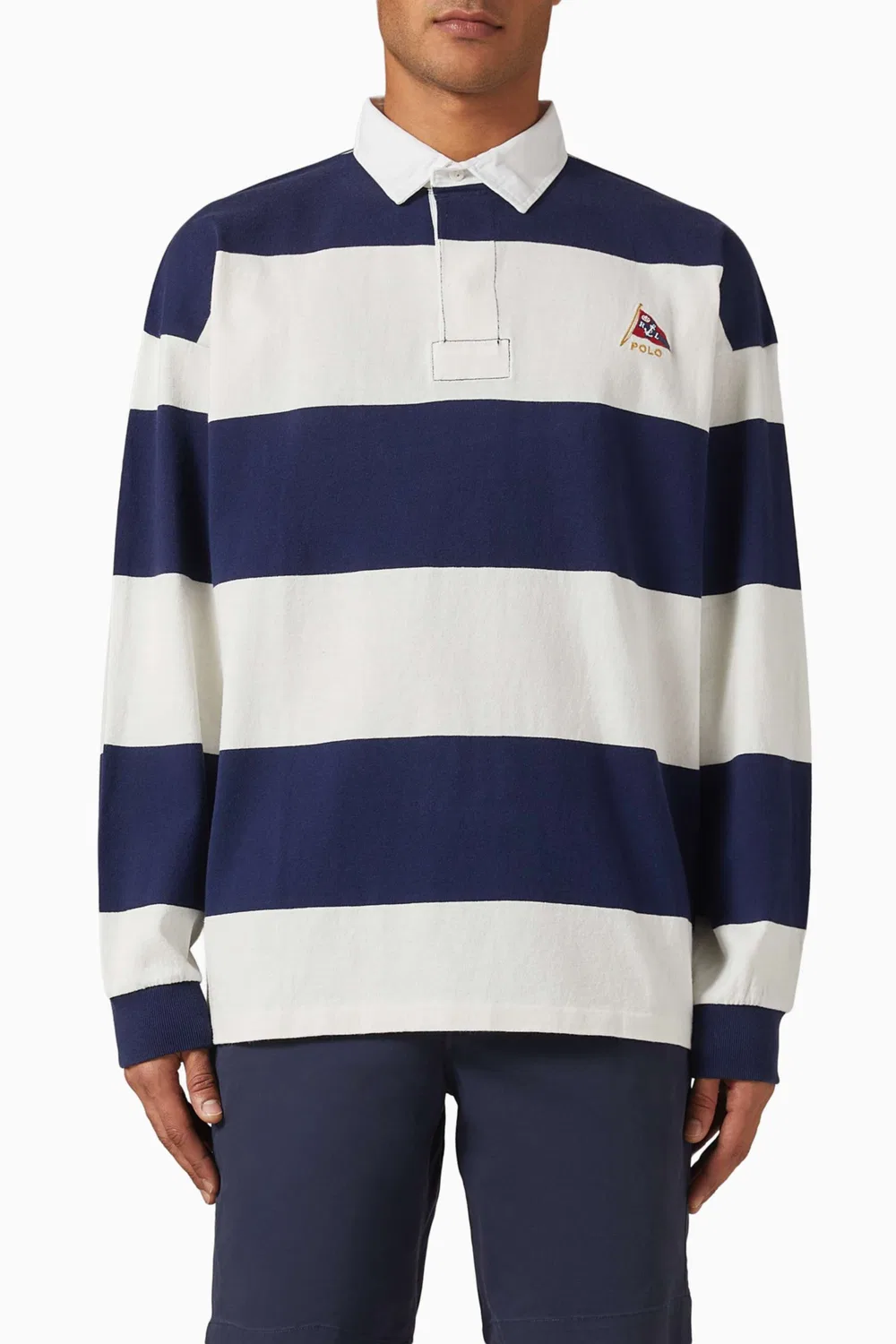 Футболка с полосатым принтом в стиле регби Polo Ralph Lauren