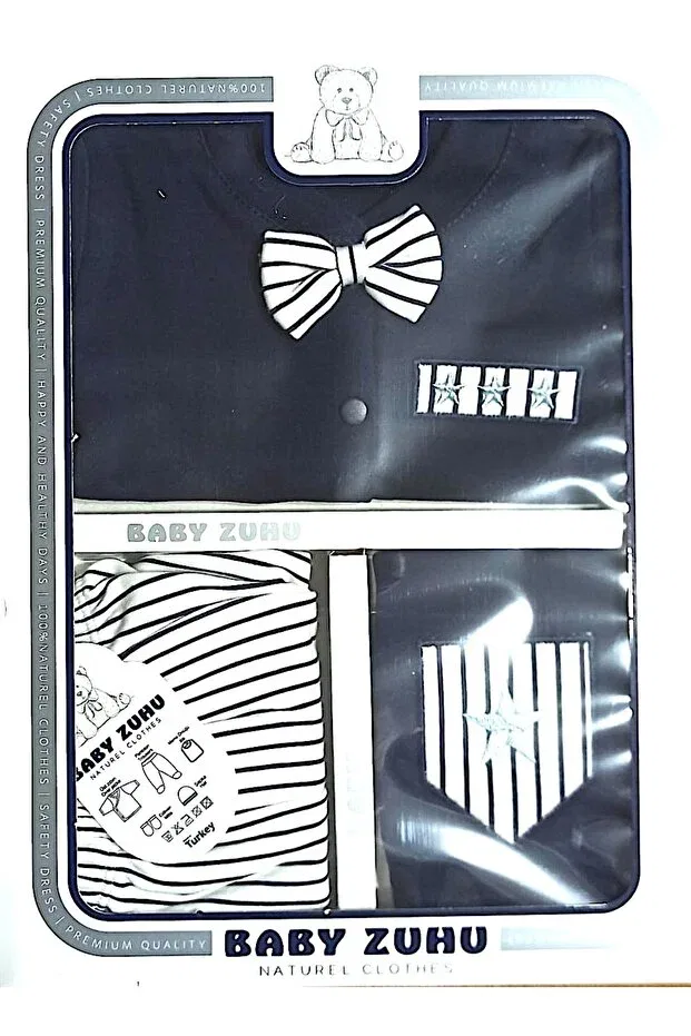 Детский комплект для новорожденных 100% хлопок Milays Life Home Collection, Navy Blue — фото 2