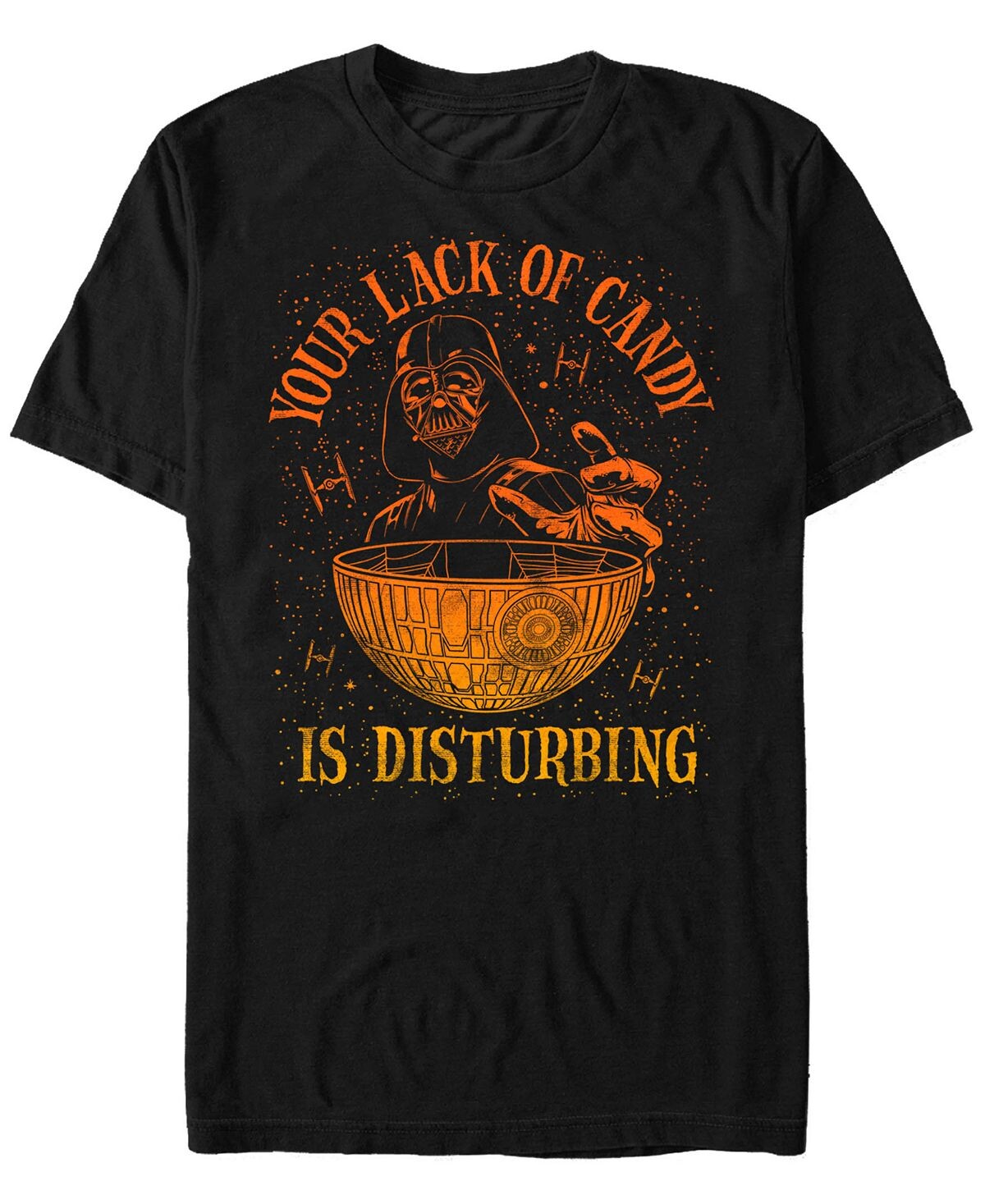 

Звездные войны мужская футболка с коротким рукавом дарт вейдер отсутствие конфет тревожит Fifth Sun, черный