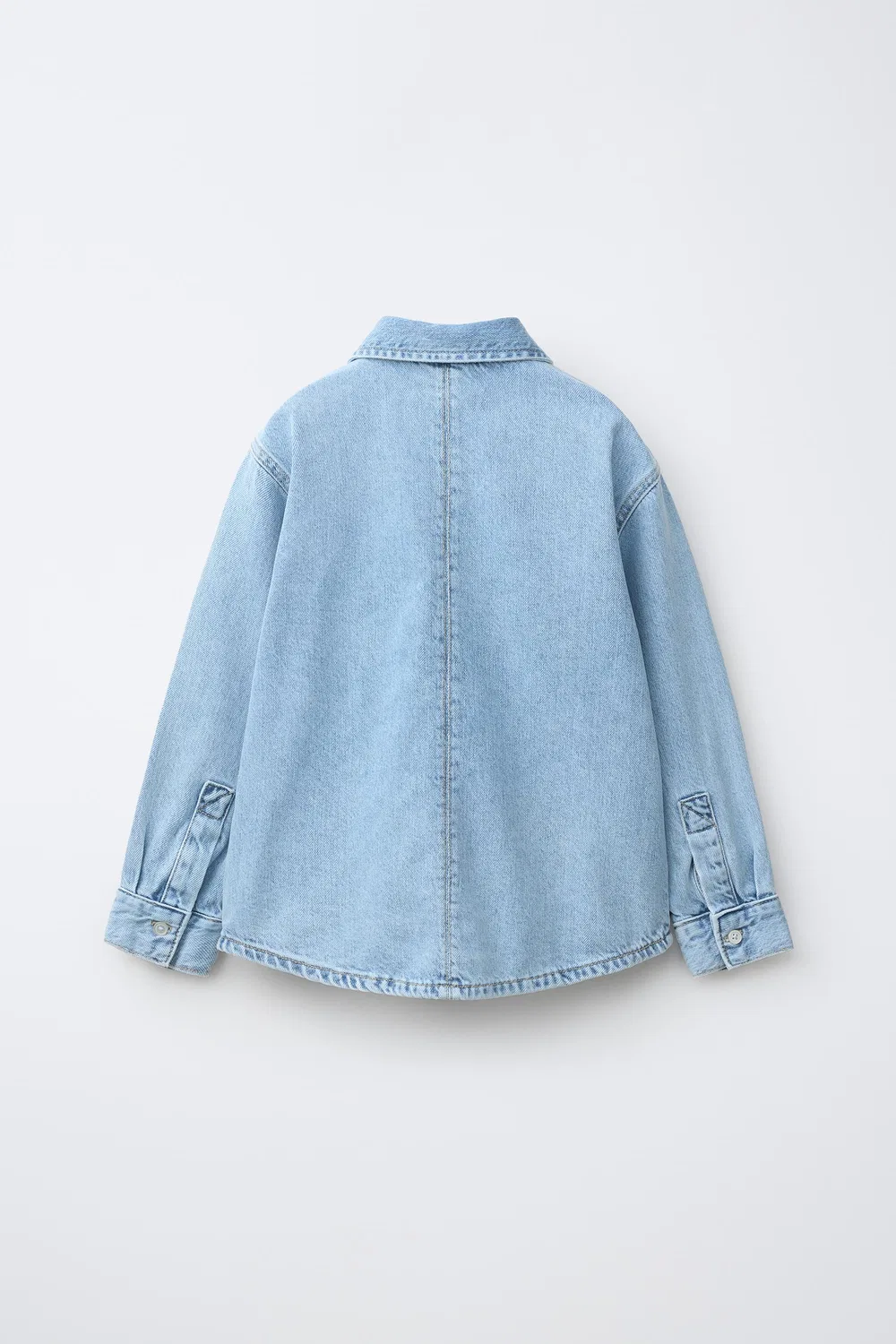 Джинсовая рубашка ZARA, Blue — фото 2