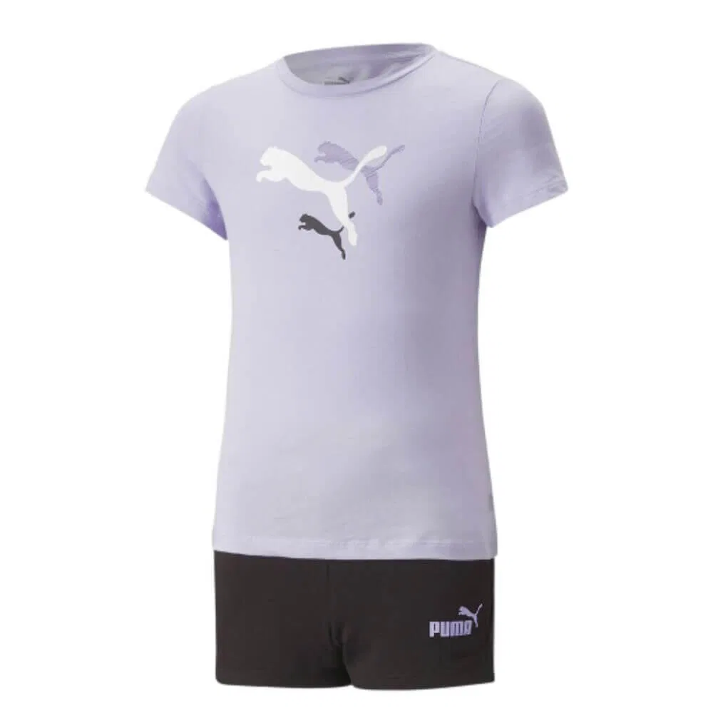 Детский комплект с принтом Puma Graphic, Puma, Королевский Фиолетовый / Черный