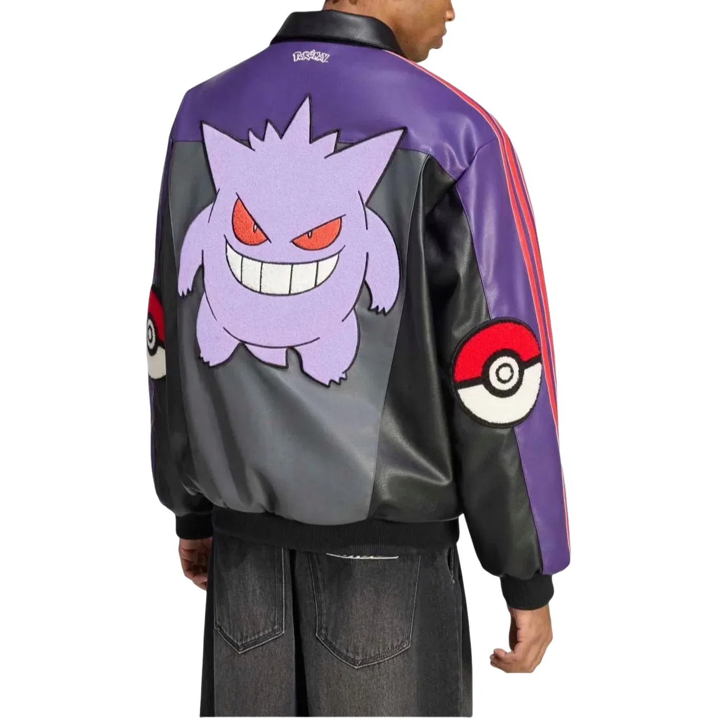Мужская куртка Pokemon 8-Ball Jacket Asia Sizing 'Black Violet' adidas, Black Violet — фото 2