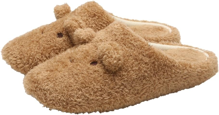 

Тапочки Silent Bear для женщин и мужчин, теплые с флисовой подкладкой, пушистые домашние тапочки для дома и улицы Yafirgeer, коричневый