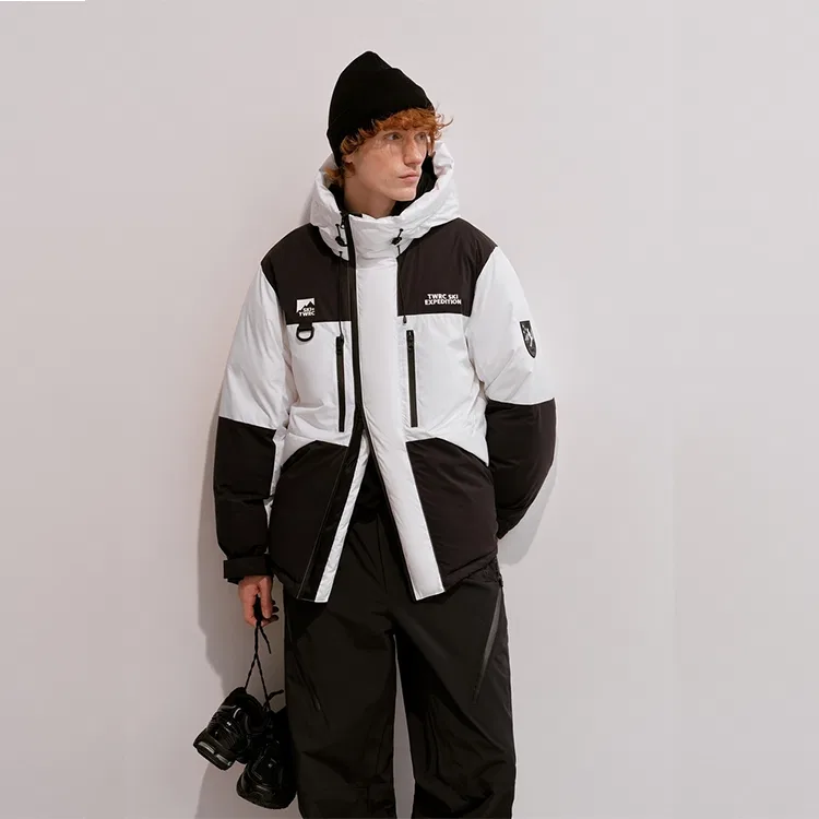 Детский пуховик с принтом Skating Collection Down Jacket Teenie Weenie Men, Snow Mountain White — фото 4