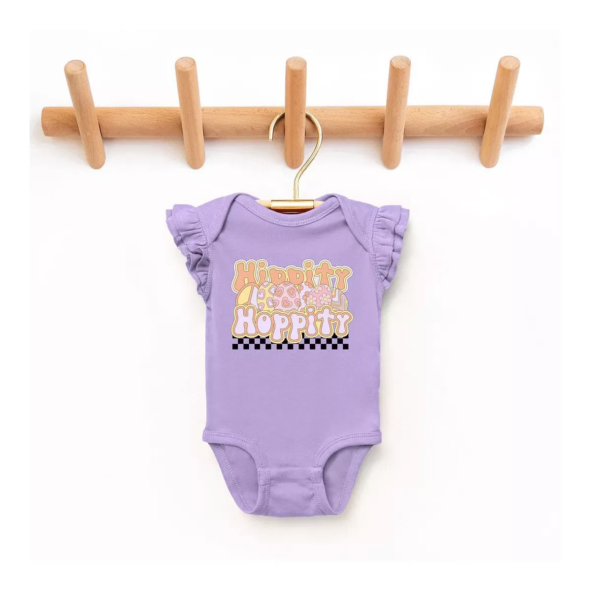Детское боди с принтом Hippity Hoppity Eggs The Juniper Shop, Lavender