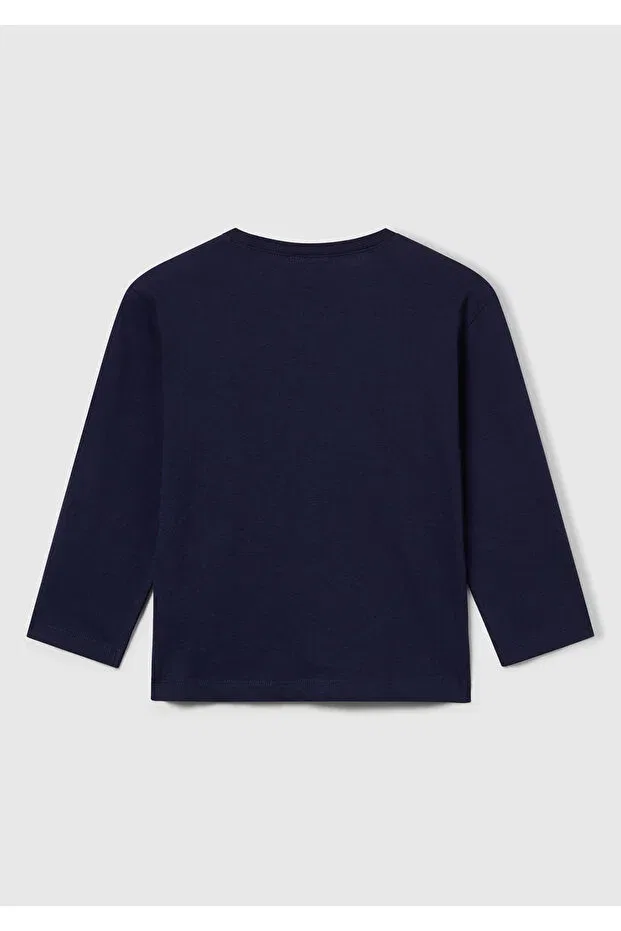 Детская футболка для мальчиков с длинным рукавом United Colors Of Benetton, Navy Blue — фото 2