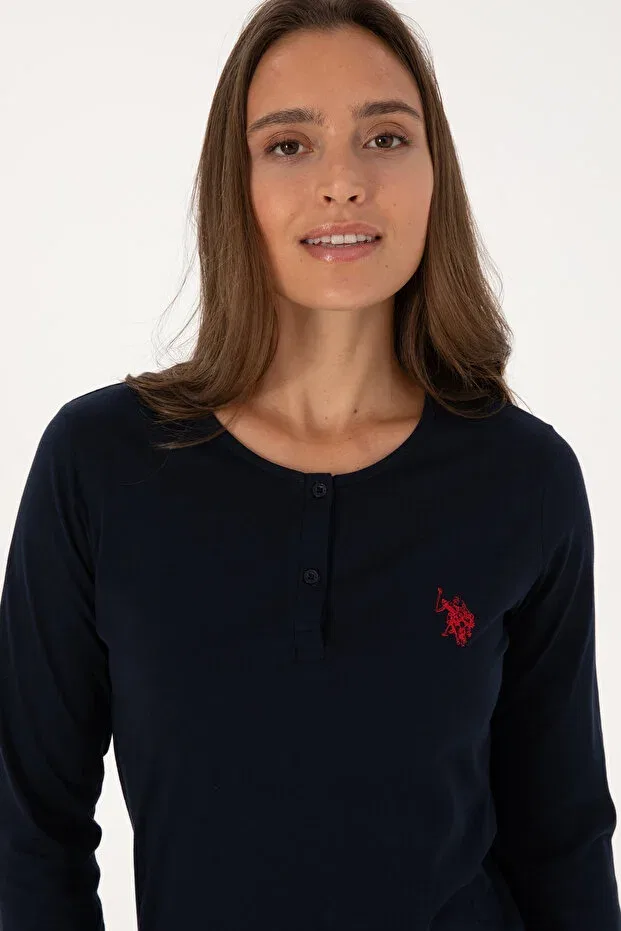 Женская пижама с принтом U.S. Polo Assn., Navy Blue — фото 2