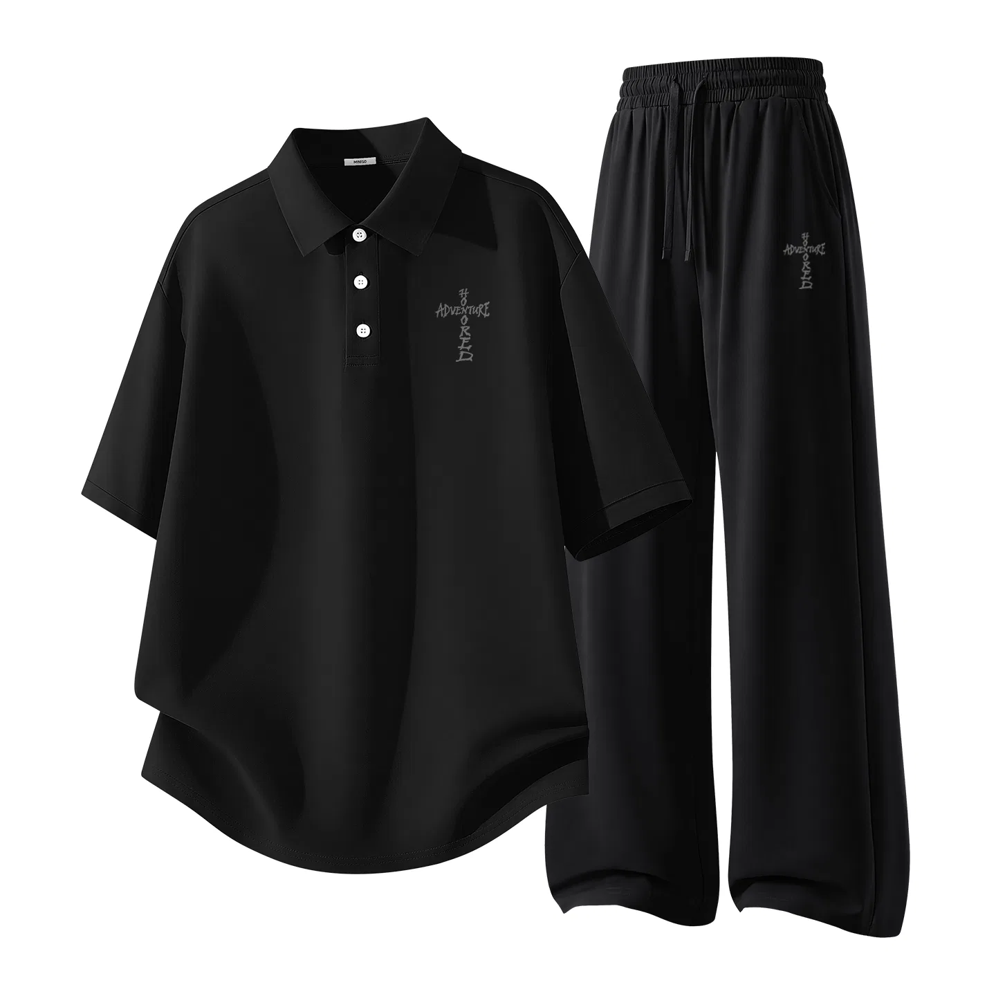 Комплект спортивной одежды для детей MINISO, Black Cross Dark Line Chest Logo