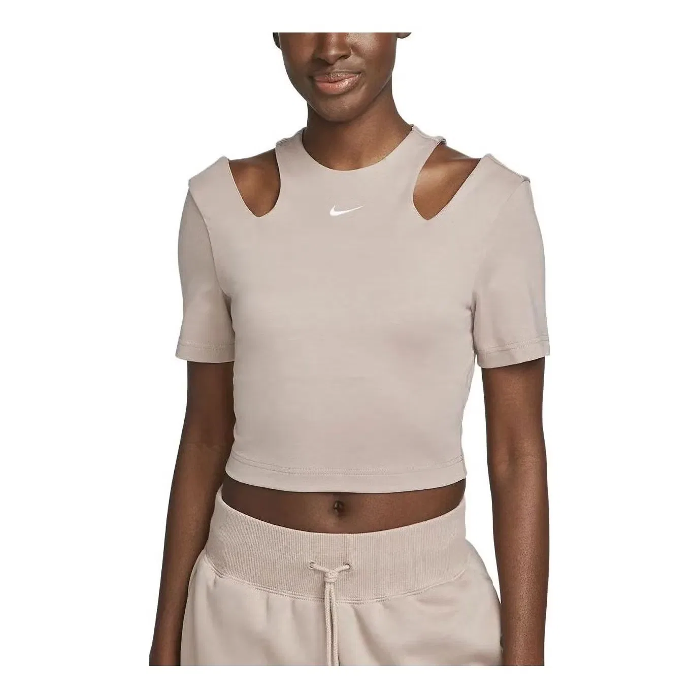 Топ Nike Sportswear Cutout, серо-коричневый