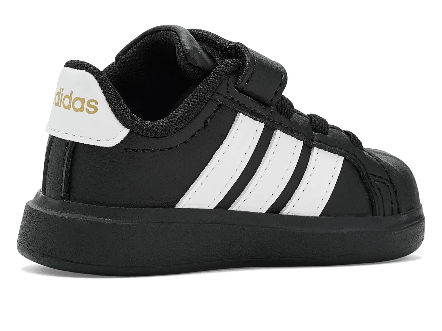 Кроссовки Street Talk Shoes (для малышей) Adidas Kids, Black/White/Gold Metallic — фото 4