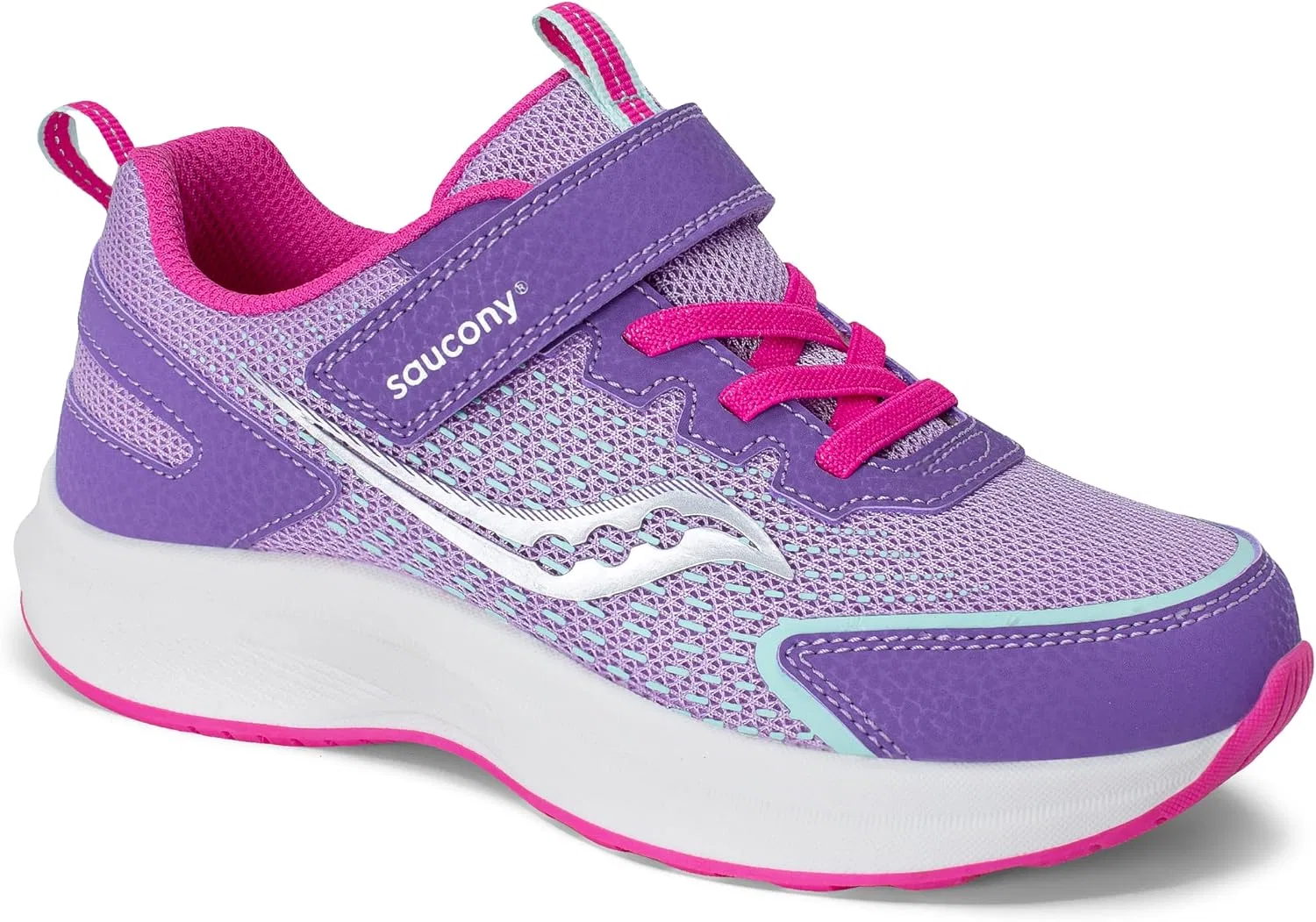 Детские беговые кроссовки Cohesion FST Saucony, Purple/Pink
