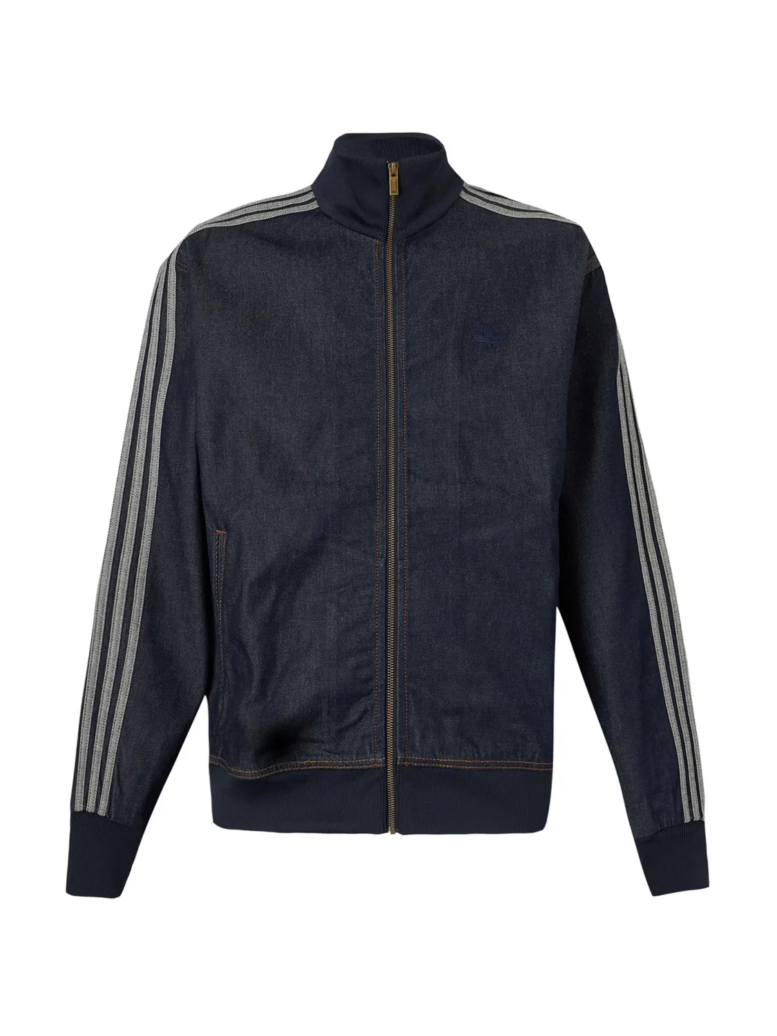 Джинсовая куртка Adidas Originals Between-Season Jacket Firebird Adicolor в дымчато-синем и темно-синем цветах