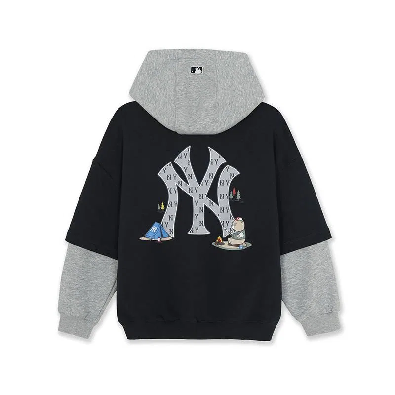 Детская толстовка с капюшоном и принтом MLB KIDS, Black — фото 3