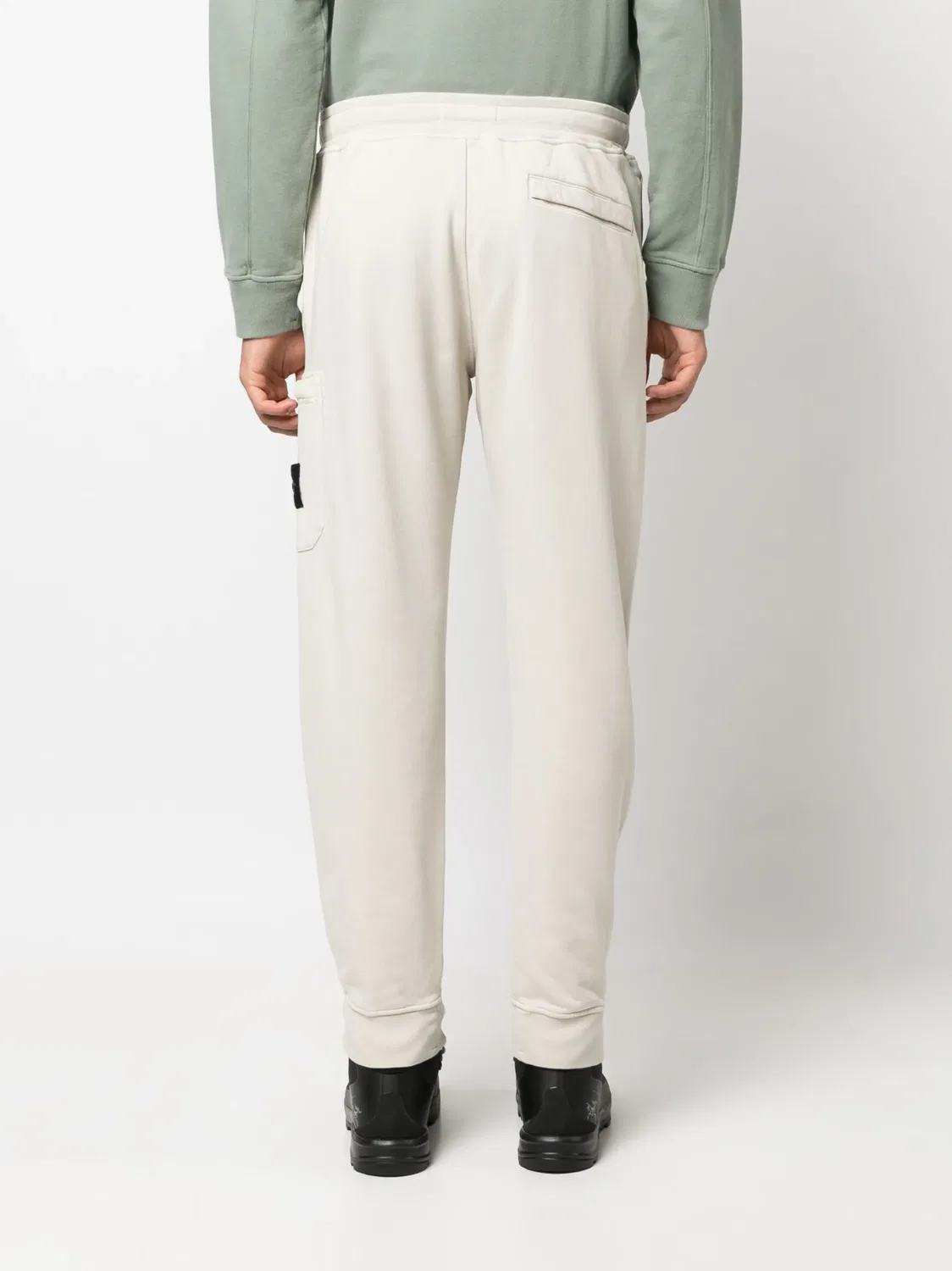 Штаны спортивные с компасом из хлопка Stone Island, светлый бежевый — фото 2