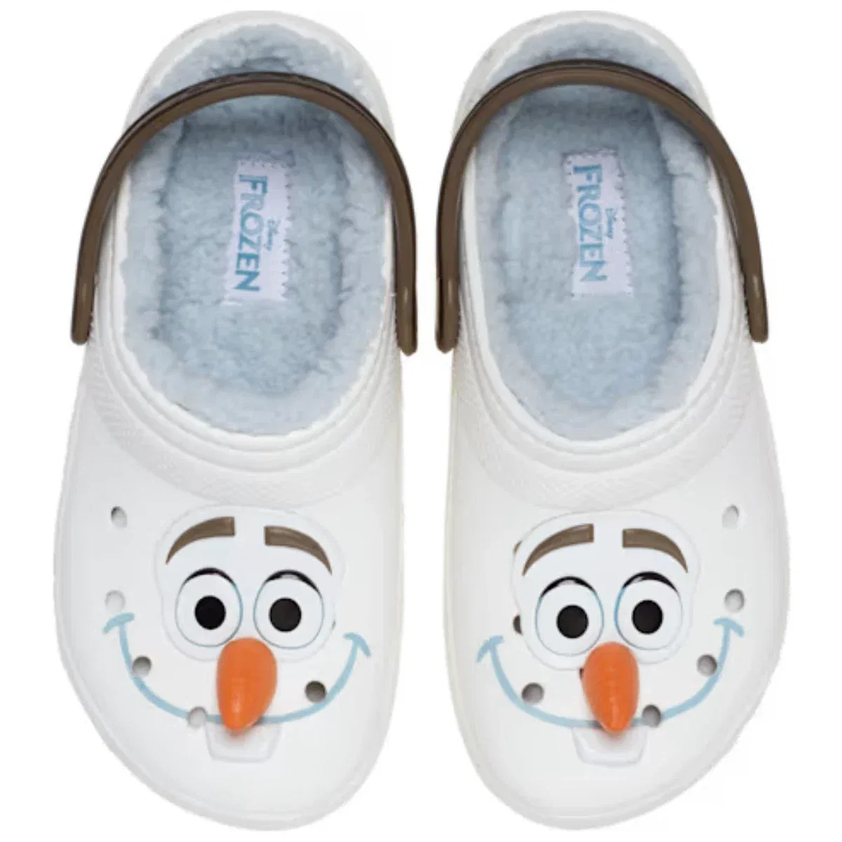 Детские кроксы с утеплителем Disney Frozen Olaf Crocs, White — фото 4