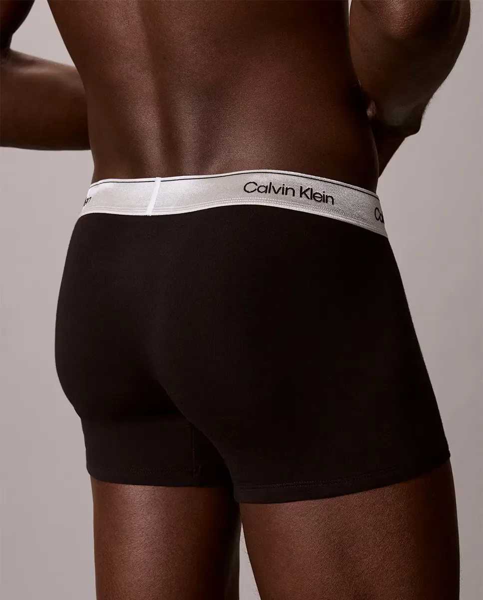 Мужской комплект трусов-боксеров хлопковый Icon Cotton Stretch Multicolor Calvin Klein, Multicolor — фото 2