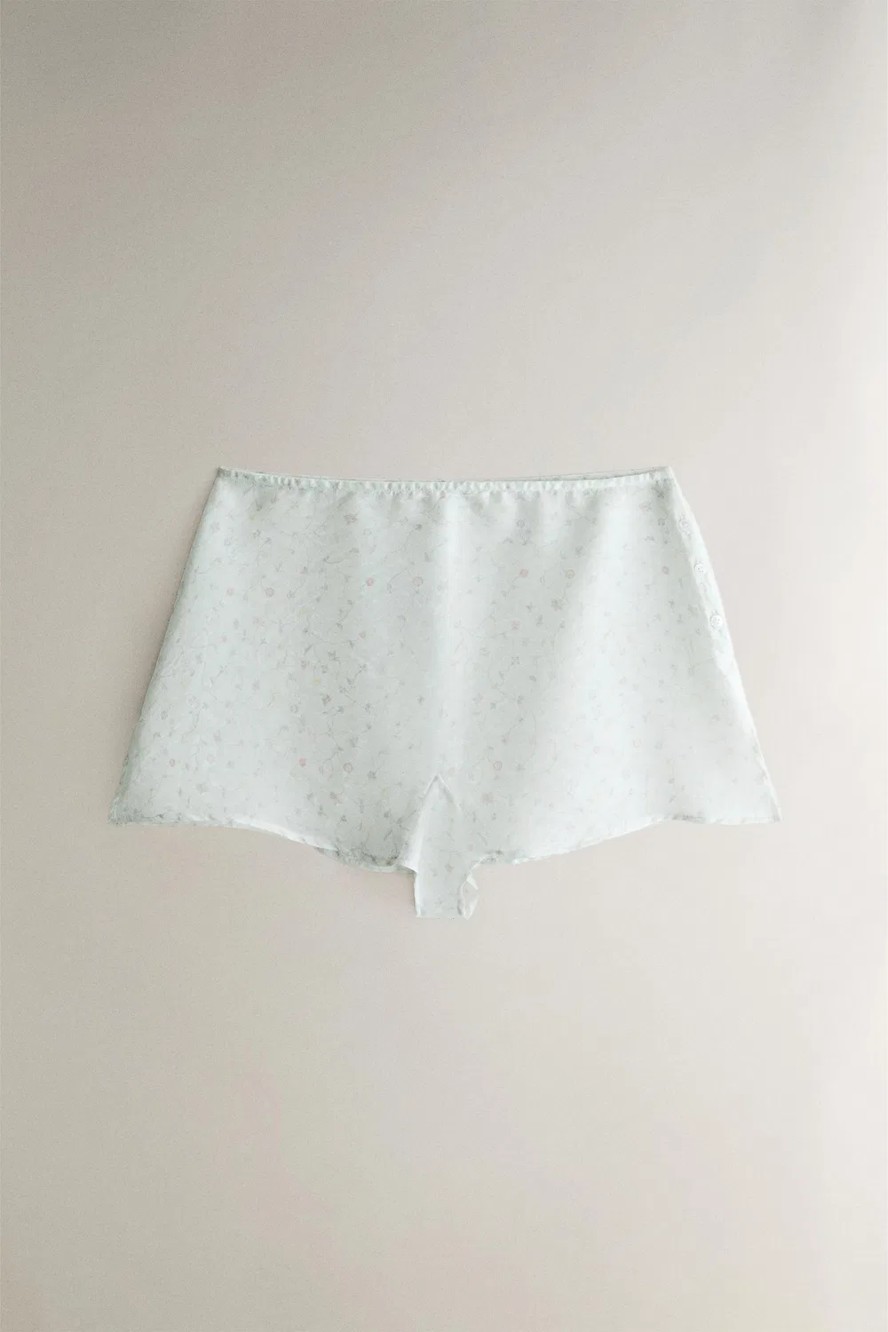 Цветочные шорты с разрезами ZARA, Sea green